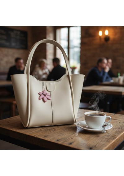 Kumru Studio Pembe Çiçek Çanta Charmı Boncuk İşlemeli Bag Charm Diğer