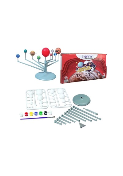 Dünya Magnet Gezegen Sistemi, Gezegen Alemi Modeli, Boya, Fırça, Eğitici Maket, Deney Seti, Plastik