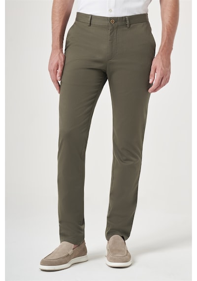 İmza Haki Yan Cep Slim Fit Casual Pamuklu Chino Pantolon 1003260178