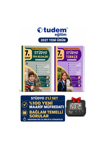 Tudem 7.sınıf 2027 Stüdyo Fen-türkçe Bağlam Temelli Maarif Müfredat Soru Bankası