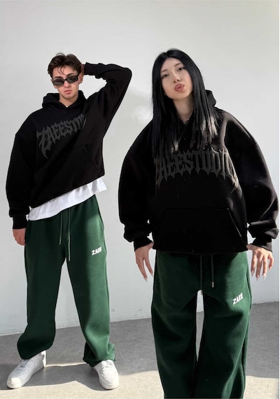 Zaee Zaeestudıo Renge Renk Baskılı Oversize Sweatshirt siyah