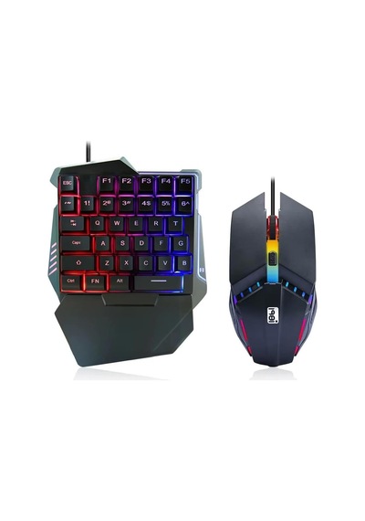 G506 Tek El Kullanım Gaming Oyuncu Usb Kablolu Klavye Mouse Seti Rgb Led Işıklı