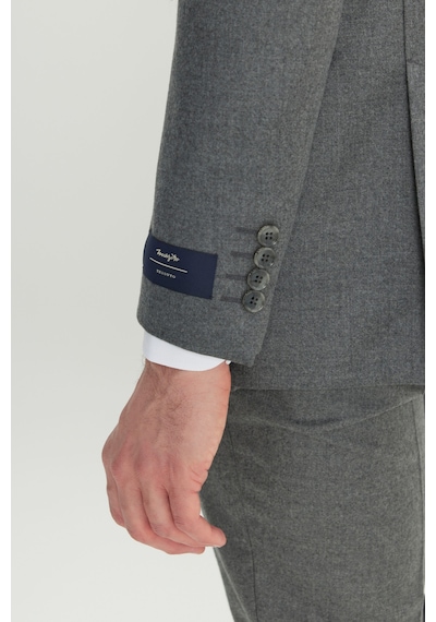 AC&Co / Altınyıldız Classics Erkek Grı Yün Slim Fit Dar Kesim Kırlangıç Yaka Kapak Cepli Takım Elbise Gri AC&Co / Altınyıldız Classics Erkek Grı Yün Slim Fit Dar Kesim Kırlangıç Yaka Kapak Cepli Takım Elbise Gri