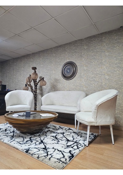 Zafir Teddy Takım Beyaz Boyalı Sivriltme Ayak Çay Seti Koltuk - Berjer , Balkon, Salon, Ofis Krem Zafir Teddy Takım Beyaz Boyalı Sivriltme Ayak Çay Seti Koltuk - Berjer , Balkon, Salon, Ofis Krem