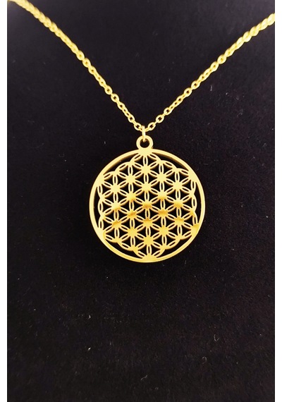 Sacred Bloom Yaşam Çiçeği Sembol Kolye Çok renkli