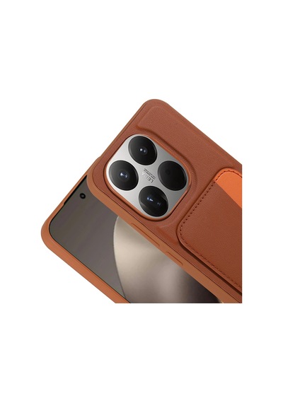 Xiaomi 15t Kılıf Kartlıklı Kamera Yükseltili Silikon Ata Pro Tech Siyah