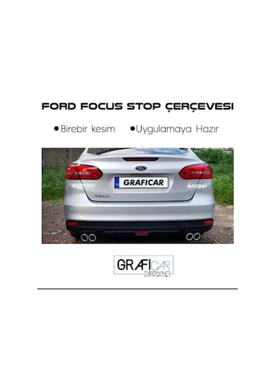 Ford Focus Mk3,5 Stop Çerçeve Sticker-Kolay Uygulama-Uzun Ömürlü