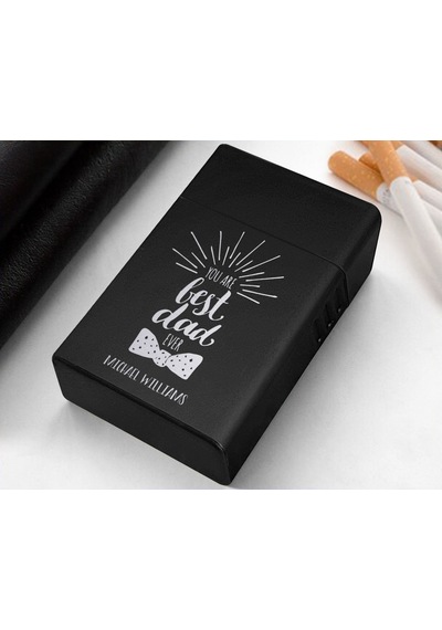 Bk Gift Kişiye Özel İsimli  Tasarımlı Siyah Metal Sigara Tabakası