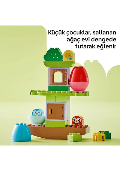 LEGO® DUPLO® Denge ve Dizme Ağacı 10440 - 18 Ay ve Üzeri Küçük Çocuklar için Eğitici Oyuncak Yapım Seti (27 Parça)