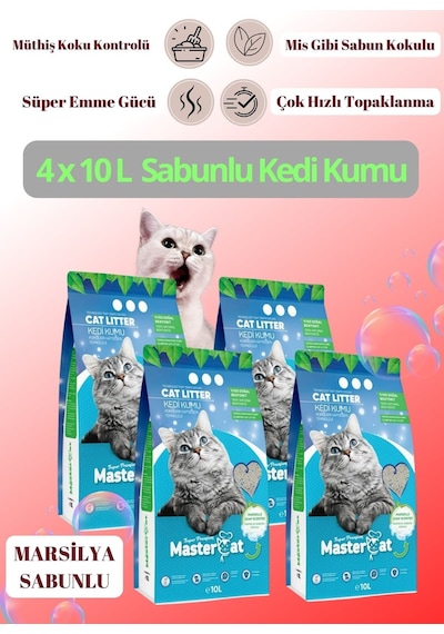 4 X 10l Sabunlu Kedi Kumu
