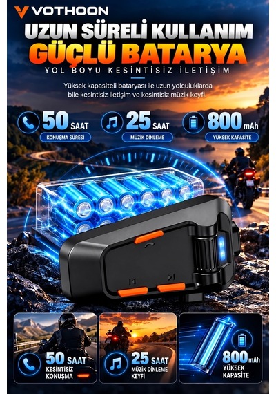 C2 4 Kişi Eşleşmeli Motosiklet Kask Kulaklığı İntercom Su Geçirmez Bt 6.0 Najmaddin 83004400