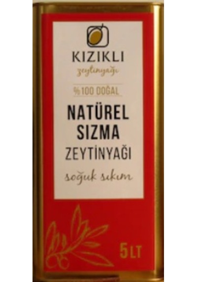 Kızıklı Soğuk Sıkım Naturel Sızma Zeytinyağı Teneke 5 L