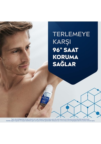 Nıvea Men Erkek Roll On Deodorant Control Clinical 50 Ml,96 Saat Üstün Koruma,anti-perspirant, Sku: Smg8690010386403