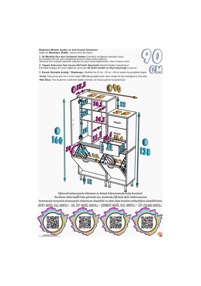 Aven 90 Cm Çekmeceli Ve Sepetli Çok Amaçlı Dikey Banyo Ve Mutfak Dolabı Beyaz 55+35 X160x32,5 Cm Aven 90 Cm Çekmeceli Ve Sepetli Çok Amaçlı Dikey Banyo Ve Mutfak Dolabı Beyaz 55+35 X160x32,5 Cm