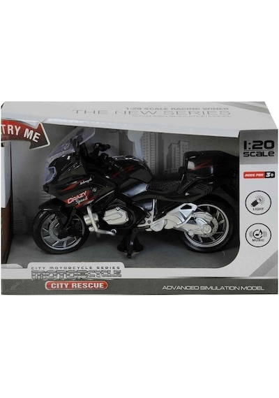 1:20 Ölçekli City Rescue Racing Winer Motosiklet Modeli