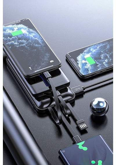 Intouch 10.000 mAh Prime Dijital Göstergeli Dahili Çoklu Kablolu