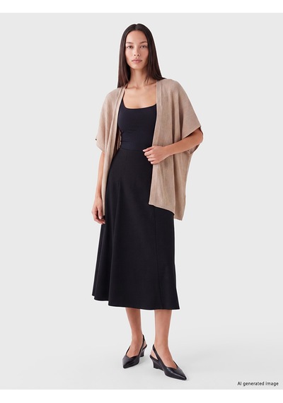 Lcw Everyday Bej Şal Yaka Oversize Kadın Triko Hırka Xl-2xl