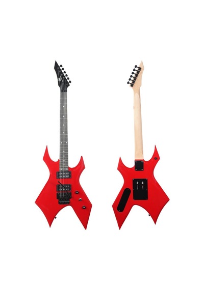 Maxword Gt-line-rd Profesyonel Warlock Kasa Hh Elektro Gitar Seti Kırmızı