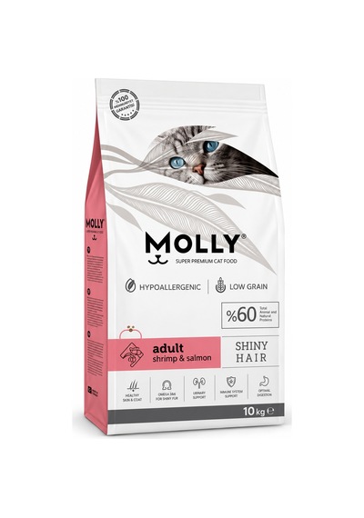 Molly Karidesli Ve Somonlu Yetişkin Kedi Maması 10 Kg
