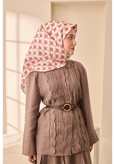 Silk Home Twill İpek Eşarp 11474-07 Ekru, Pembe, Bordo, Haki