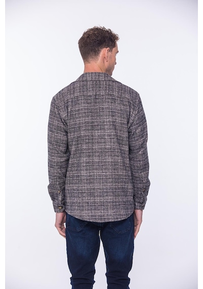 Oversize Oduncu Yumuşak Dokulu %100 Cotton Hediye Kutulu Erkek Gömlek Fs-002168 - Pudra-1744