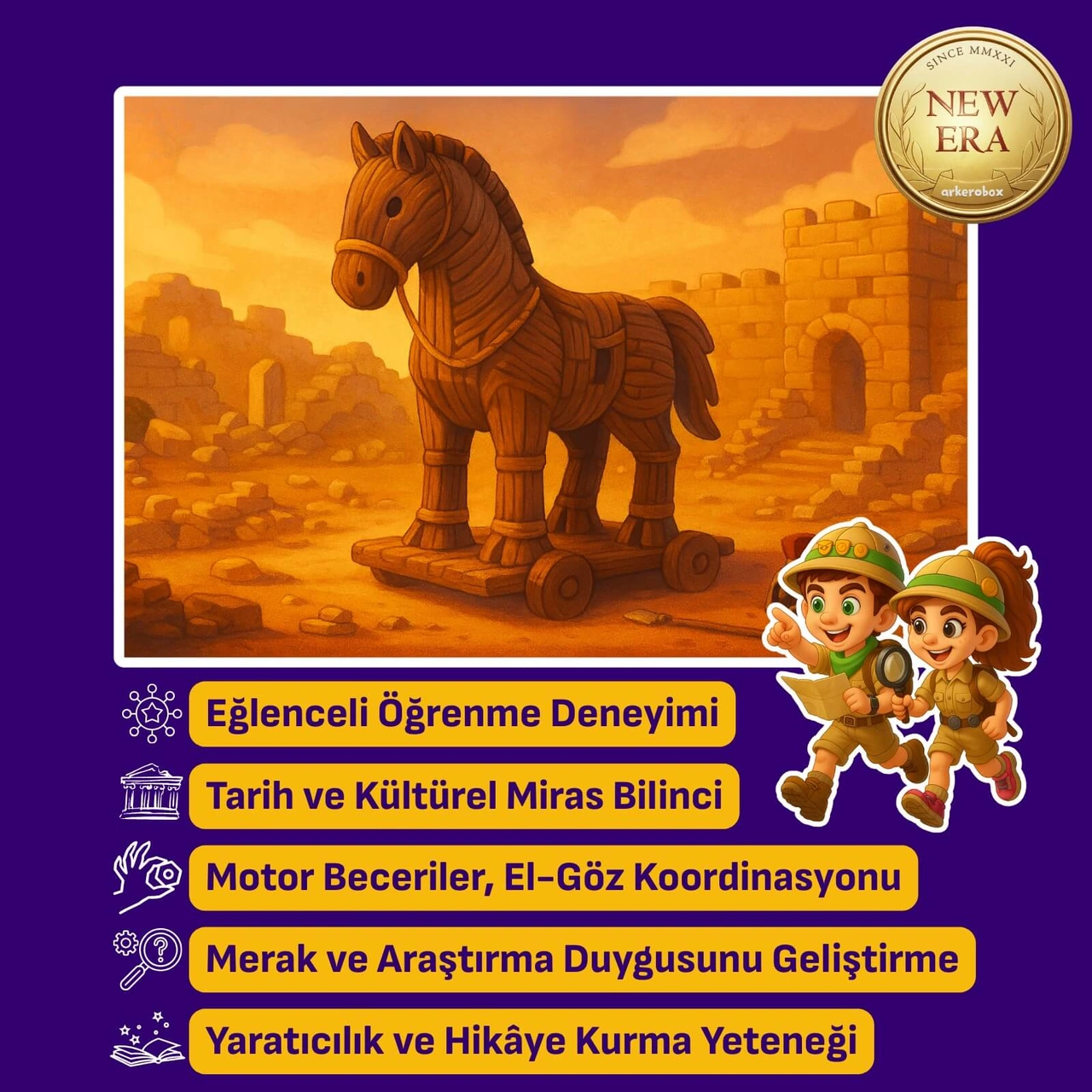 Arkerobox Truva Troy New Era Eğitici Kazı Seti