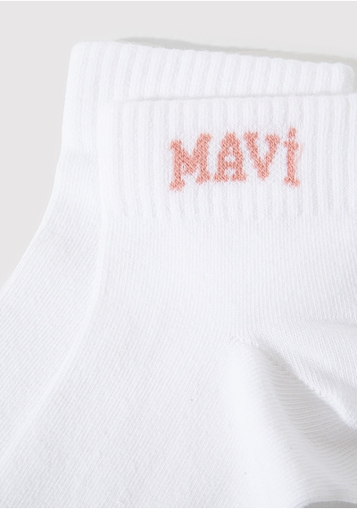 Mavi - Beyaz Patik Çorap 1912785-20454 Beyaz