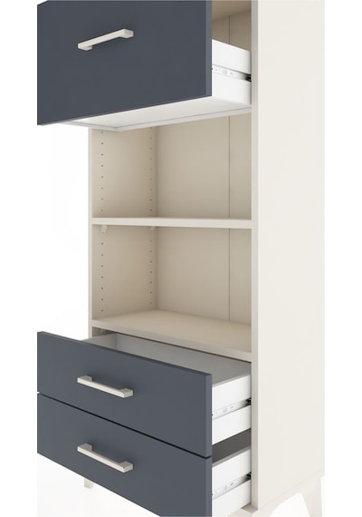 Hyperion Dolap 2 Raflı 3 Çekmeceli 60x44x134 Aytaşı-antrasit Aytaşı