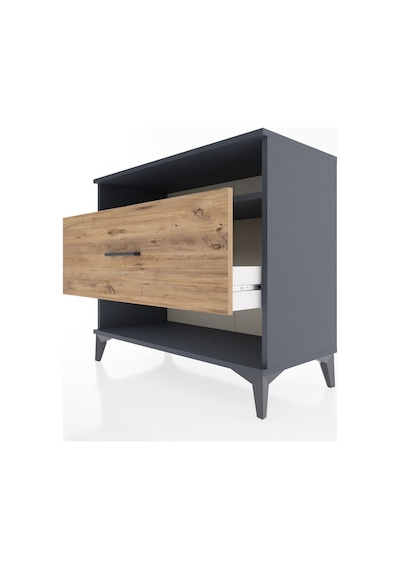 Hyperion Şifonyer Tek Raflı Tek Çekmeceli 88x44x80 Antrasit-çam Antrasit