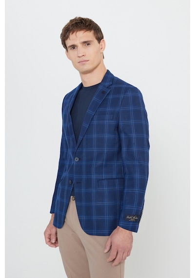 Ac&Co / Altınyıldız Classics Erkek Lacı Comfort Fit Rahat Kesim Mono Yaka Desenli %100 Yün Ceket Lacı Lacivert Ac&Co / Altınyıldız Classics Erkek Lacı Comfort Fit Rahat Kesim Mono Yaka Desenli %100 Yün Ceket Lacı Lacivert
