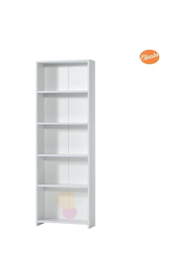 5 Raflı Kitaplık Kütüphane Beyaz