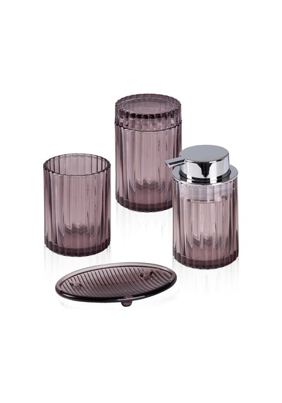 The Mia Vinka Banyo Seti 4 Parça Mor 300 Ml