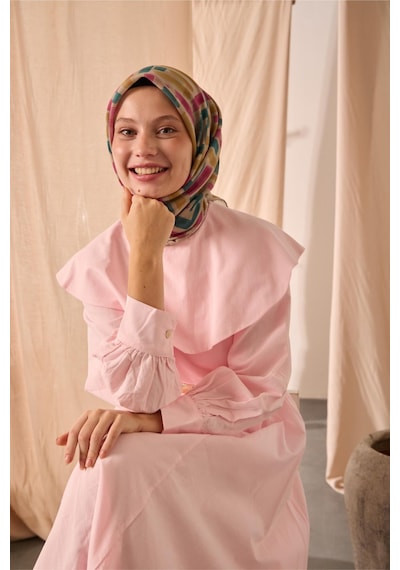 Silk Home Soft Eşarp 73096-23 Bej, Pembe, Yeşil, Hardal