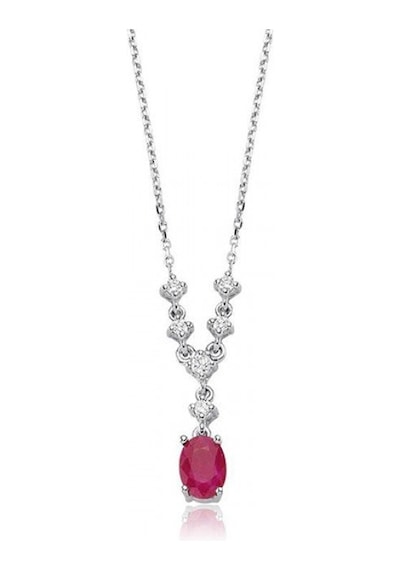Pırlantalı Oval Yakut Kolye N11.2339