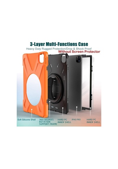 Duxweel Apple Uyumlu iPad 12.9 2022 Darbe Önleyici Gear Armor Kılıf