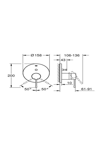 Grohe Essence Ankastre Banyo Bataryası - 24167dl1 Bakır Bakır