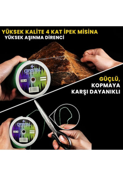 Cyrstal Crystal Hdpe Nano İpek Misina 4 Kat 0.28 Mm 100 Mt
