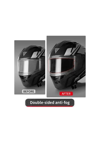 Motosiklet Kask Vizör Buğu Önleyici Pinlock Üniversal Dayanıklı Nano Kaplama Yapışkan Anti Fog