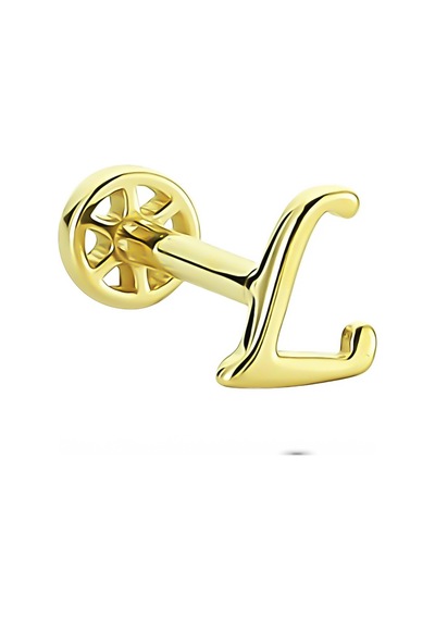 Glorria Altın L Harfi Tragus Piercing 66777967