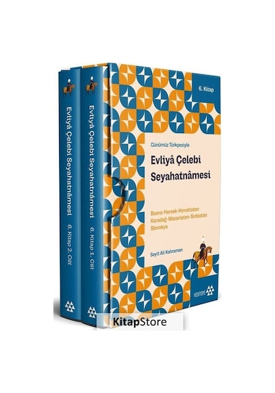 Evliya Çelebi Seyahatnamesi Seti 6.Kitap - 2 Cilt - Kutulu - Evliya Çelebi - Yeditepe Yayınevi