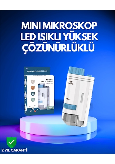 Lvsqvr Pmma Optik Lensli Kompakt Taşınabilir Mikroskop 1 Adet