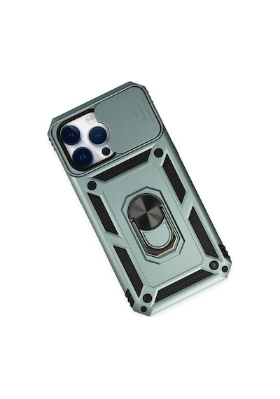 Apple iPhone Uyumlu 14 Pro Kılıf Pars Lens Yüzüklü Silikon - Yeşil Bzsxx00 1