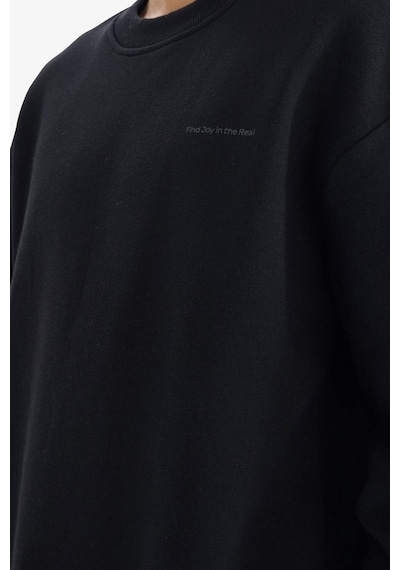 Defacto Boxy Fit 2li Takım Bisiklet Yaka Sweatshirt Eşofman Altı F9623ax25aubk81 Siyah-bk81