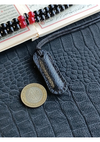 Cevşen Dualı Kolye Muska Hakiki Deri El Yapımı Çok renkli 63097923