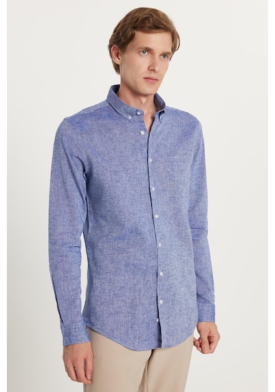 Tudors Erkek Slim Fit Dar Kesim Uzun Kollu Keten Premium Seri Düğmeli Yaka Spor Lacivert Gömlek-35356 Lacivert Tudors Erkek Slim Fit Dar Kesim Uzun Kollu Keten Premium Seri Düğmeli Yaka Spor Lacivert Gömlek-35356 Lacivert