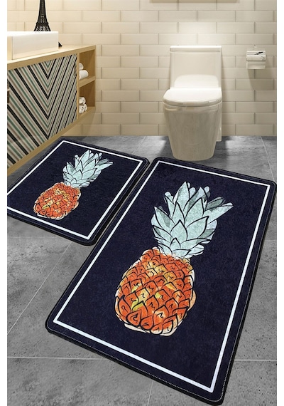 Chilai Home Pinya 2'li Set Banyo Halısı Djt Renkli