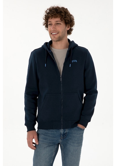 U.S. Polo Assn. Erkek Regular Fit Lacivert Şardonlu Örme Hırka 50313755-VR033