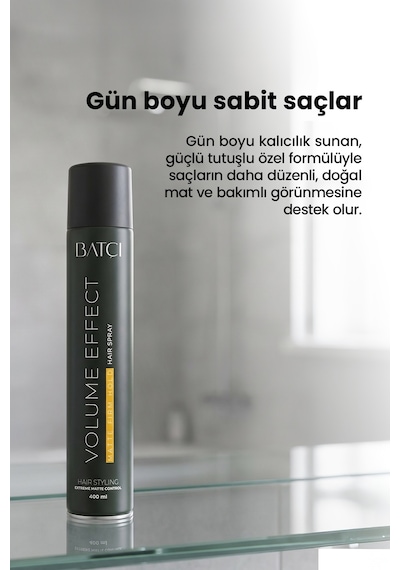 Batçı Hair Atelier Volume Effect Matte Firm Hold Saç Spreyi 400 ML