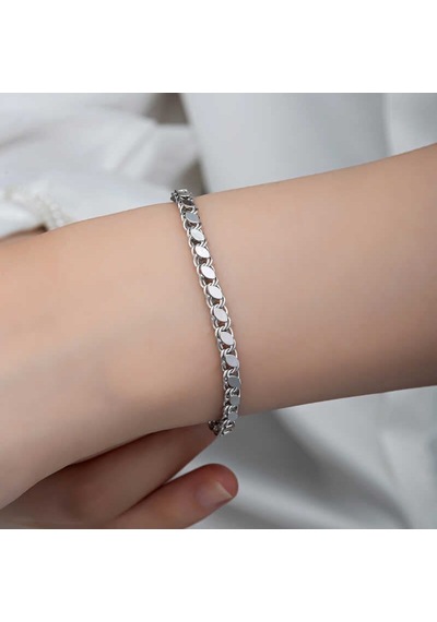 Gümüş Pullu Zincir Kadın Bileklik Çok Renkli 24616761