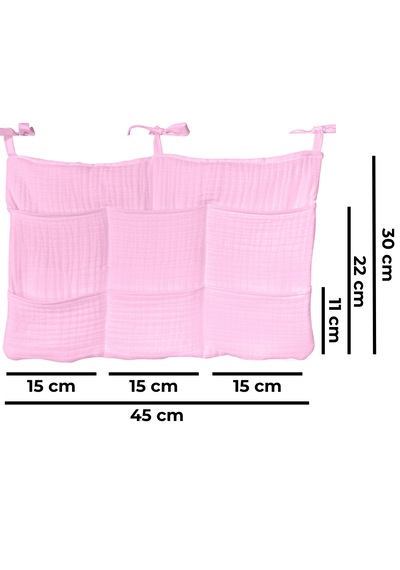 Bebek Beşik Yanı Organizer 6 Cepli Pratik Organizer Pembe